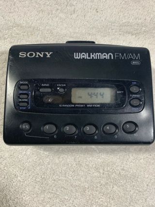 Vintage Sony Walkman Avls Cassette Player Mega Bass Fm/am Radio & Alarm Wm - Fx28