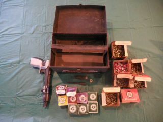 Vintage Ramset Olin Winchester Powder Actuated Fastening Tool & Box Accessories 2