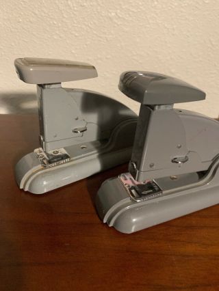 2 Vintage Swingline No.  3 Speed Stapler Art Deco Office Desk Accessory Ny