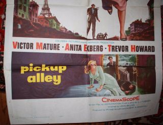 Pickup Alley 1 Sheet Poster Vintage Movie 1957 Anita Ekberg 4