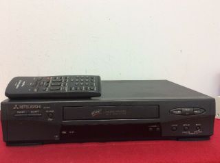 Mitsubishi Hs - U446 Vcr Video Cassette Recorder Vhs Player W/ Remote 4 Head