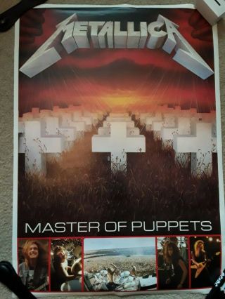 Vintage Metallica Master Of Puppets Poster 24 " X 34 " 1986