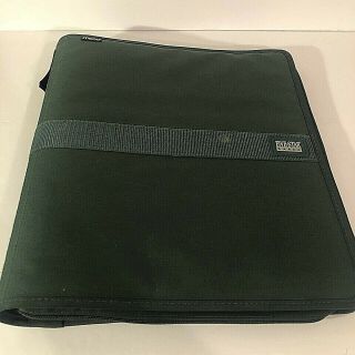 Vintage 1990s Green Mead Five Star Trapper Keeper Zipper Fabric Binder Folder