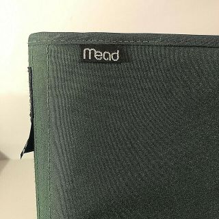 Vintage 1990s Green Mead Five Star Trapper Keeper Zipper Fabric Binder Folder 4