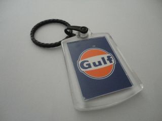 Vintage Gulf Oil Keychain Key Ring