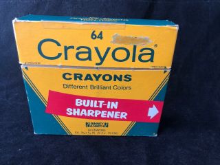 Binney & Smith Crayola Crayons No.  64 $1.  00 Box Indian Red Crayon Vintage
