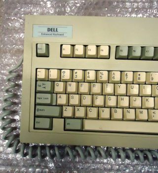 Vintage 1989 old logo Dell PS/2 keyboard,  Keytronics E03417218,  0 2