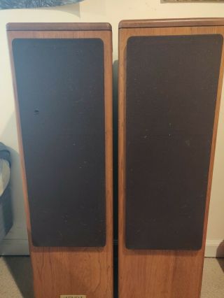 Advent Heritage Tower Speaker Set.  Wood Finish (do Not Know If They Work)