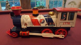 Vintage Japanese Modern Toys Spirit of 1776 Battery Operated Toy Tin Train 5