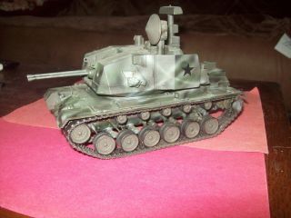 Vintage M247 Sergeant York Anti - Aircraft Gun Tank Model Ready For Dioramas