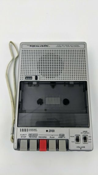 Vintage Realistic Ctr - 75 Voice Actuated Cassette Tape Recorder
