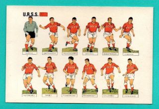 Russia Football Team,  With Players Names Vintage Postcard 165