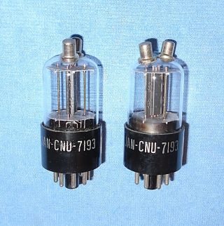 2 NOS National Union JAN CNU 7193 aka 2C22 Vacuum Tubes - 1943 Vintage Triodes 2
