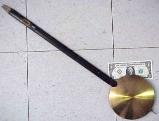 Large Vintage Clock Pendulum - 6 1/8 " Bob - - 26 " Rod