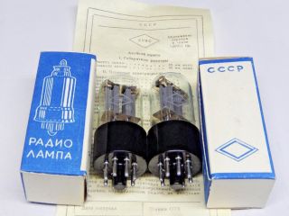 Matched Pair 6n8s /6sn7 /1578 Russian Tubes Foton Plant.  Nib Same Date 1965