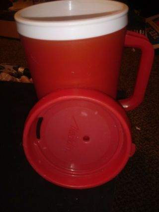 Vtg Red Aladdin Insulated Classic Travel Mug Cup 20 Oz White Liner Made In Usa