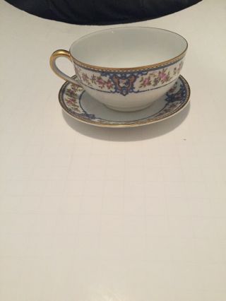 Vintage 1912 Noritake Nippon Tea Cup And Saucer Malay Pattern
