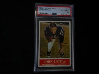 1964 Philadelphia Football Johnny Unitas 12 Psa 6.  5 Vintage Hof