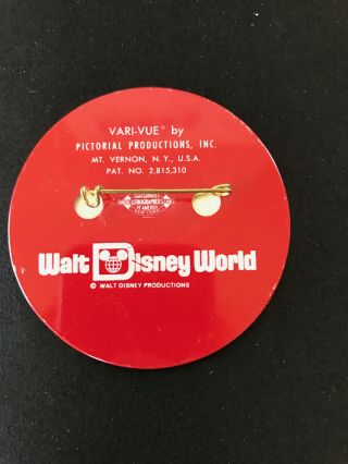 Walt Disney World Mickey Mouse Holograph Pin Vari - Vue Pictorial Productions Vtg 2