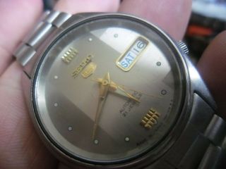 Vintage Retro Gents Seiko 5 Automatic Watch Inc Strap 7s26 - 6000 Spare