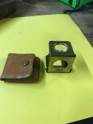 Vintage Folding Brass Magnifying Glass Pocket Magnifier West Germany Bowers Ink