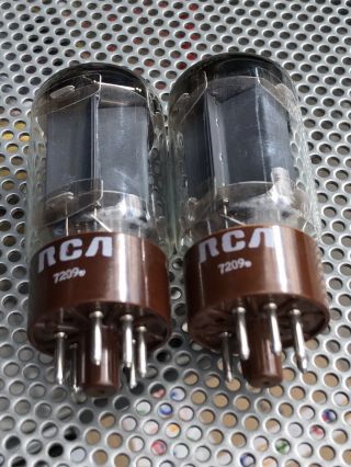 Strong Pair (2) 1967 6l6 Rca 5881 Brown Base Output Tubes
