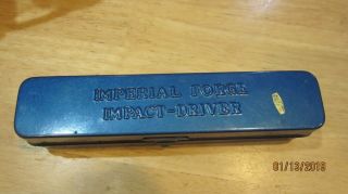Vintage Imperial IMPACT DRIVER No.  2500,  IN BLUE TIN CASE 2