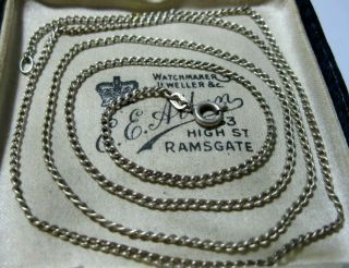 Vintage Jewellery Signed Sterling Silver 27.  5 " Very Long Chain Necklace 6.  30g