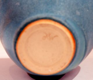 Vintage Studio Art Pottery Matt Turquoise Crystalline Glaze Vase Signed 5