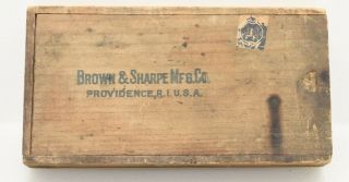 Vintage Brown & Sharpe No.  63 Outside Micrometer 2 - 3 " W/ Wood Box (inv H306)