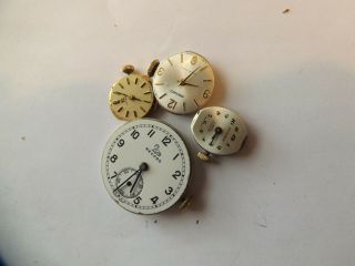 A Vintage Ladies 17 Jewel Omega Movement And 3 Others