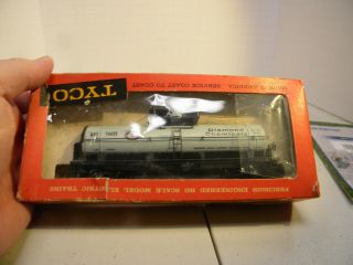 Vintage Ho Scale Tyco Diamond Chemicals Tank Car In Red Set Box Ob