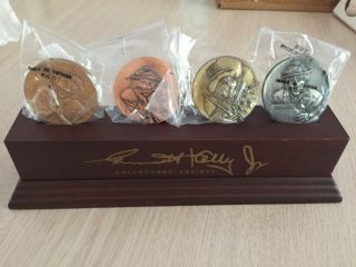 Vintage Emmett Kelly Jr Collector’s Society Coin Set With Wood Stand Clown