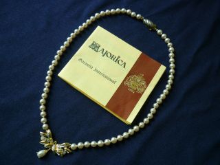 VINTAGE MAJORICA PEARL NECKLACE IN CASE WITH PAPERWORK 2
