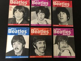 Six Vintage " The Beatles Monthly Book " 1966 / 1967