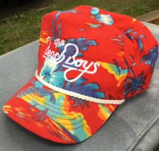 Vintage The Beach Boys Hawaiian Design Tour Souvenir Cap /hat Snap - Back