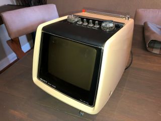 Vintage Sony Solid State Transistor Portable Tv Tv - 750 Modern Space Age