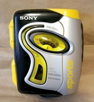 Vintage Sony Walkman Wm - Fs111 Sports Portable Cassette Player Am/fm Radio Parts