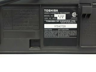 Toshiba HiFi Stereo VCR VHS Player Recorder W422 W - 422C 5