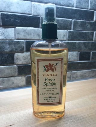 Vintage Bath & Body Vanilla Body Splash Mist Aloe Vera7.  8 Fl Oz 90 Full