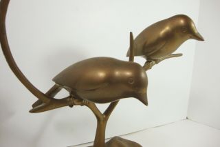 Vintage Brass Birds on Branch Figure Table Decor 2