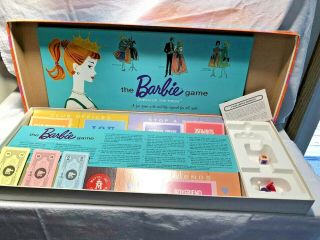 Vintage 1960 The Barbie Game Queen Of The Prom Board Game Mattel Complete
