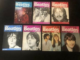 Seven Vintage The Beatles Monthly Books December 1967 - June 1968