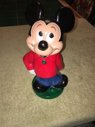 Vintage 1970s Mickey Mouse Club 11 " Coin Bank By Play Pal Plastics Walt Disney