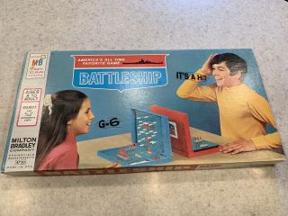 Vintage Battleship Game 1971 Milton Bradley Complete Great Shape 4730