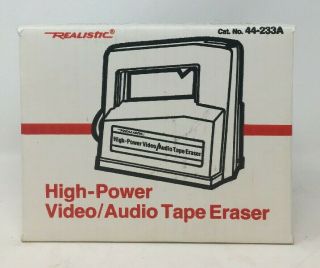 Realistic High Power Bulk Tape Eraser 44 - 233a Video Audio Radio Shack
