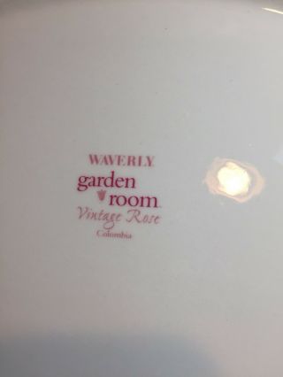 Waverly Garden Room VINTAGE ROSE Oval Serving Platter 14 1/2 