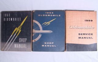 Vintage 1953 1954 1959 Oldsmobile Shop Service Manuals General Motors