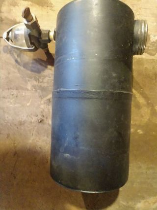 Vintage Briggs And Stratton Gasoline Engine Gas Tank With Glass Fuel Valve. 3