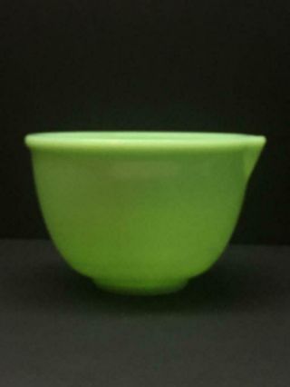 Vintage Jadeite Bowl Green Mixing For Sunbeam Mixer Pouring Spout 1 Quart